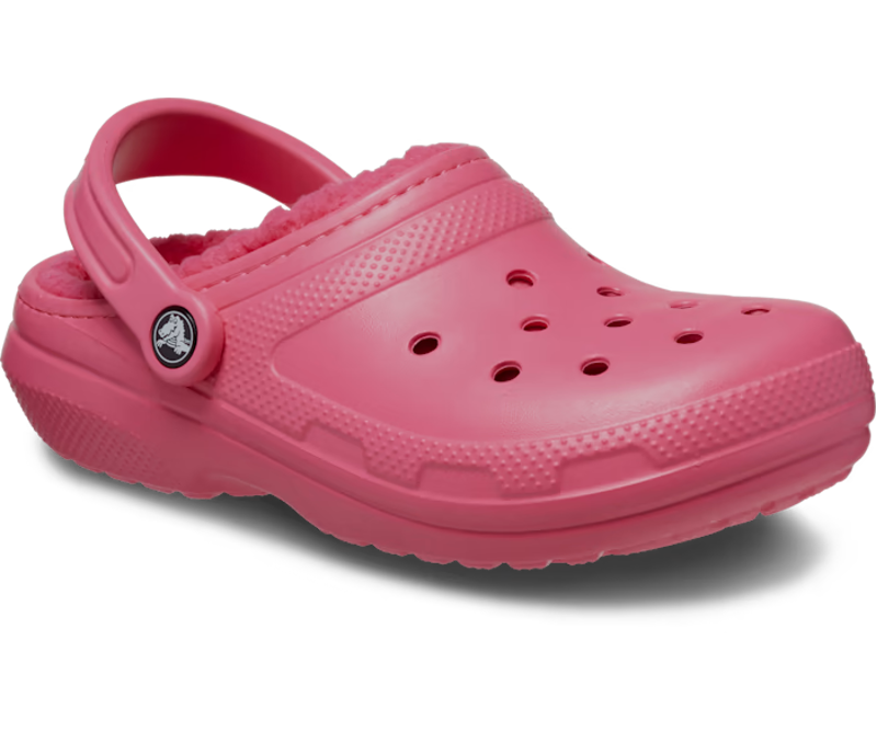 Crocs Classic Lined Clog in Hyper Pink-4